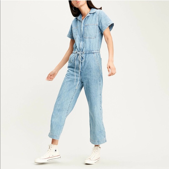 Levi’s Wide Leg Denim Jumpsuit - Picture 2 of 12